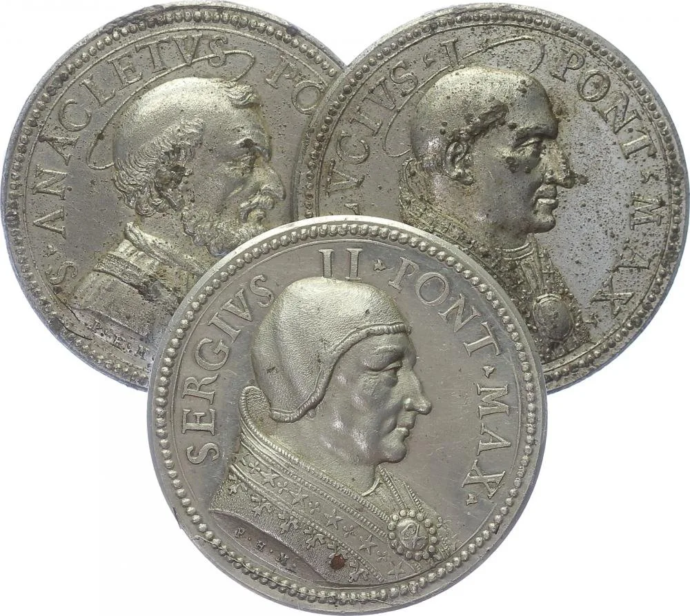 Vatikán - životopisné medaile, cca 18. století — 1