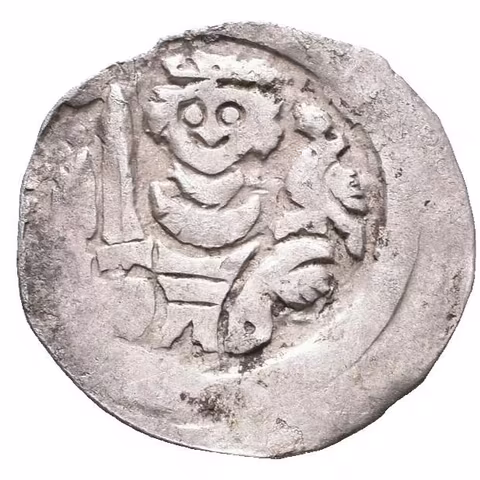 Denár moravský, Cach 908, patina, rysky, exc. a ned. (0,49 g)