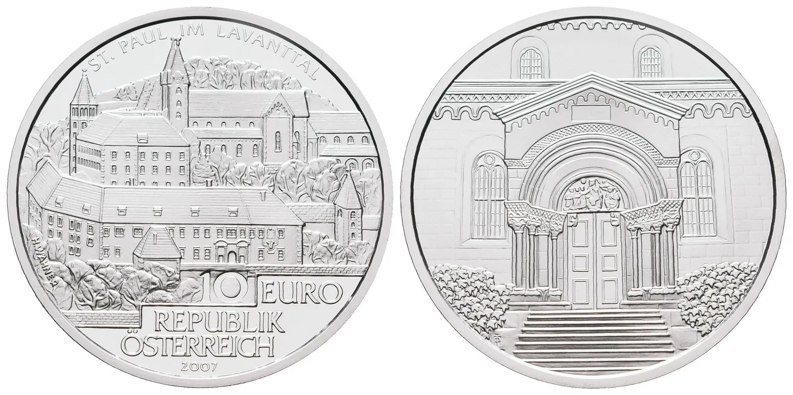 Rakousko, 10 Euro 2007 - Klášter sv. Pavla