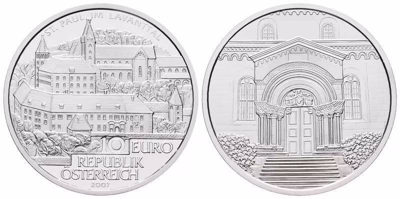 Rakousko, 10 Euro 2007 - Klášter sv. Pavla