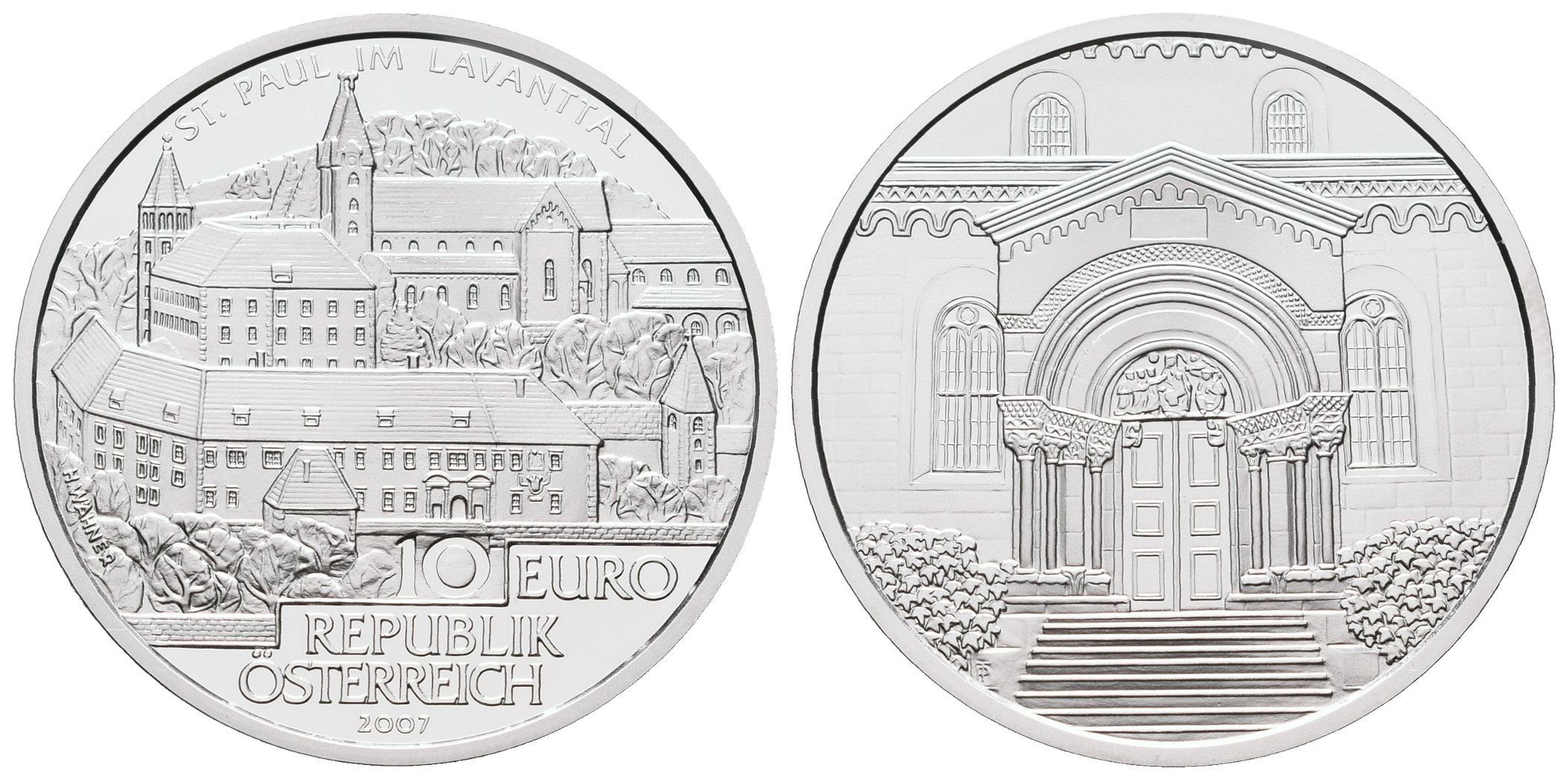 Rakousko, 10 Euro 2007 - Klášter sv. Pavla