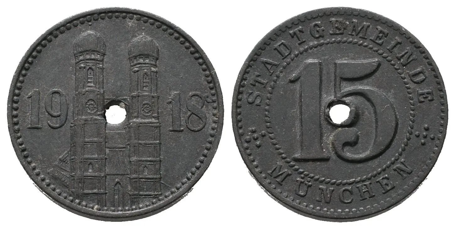 Mnichov, 15 Pfennig 1918