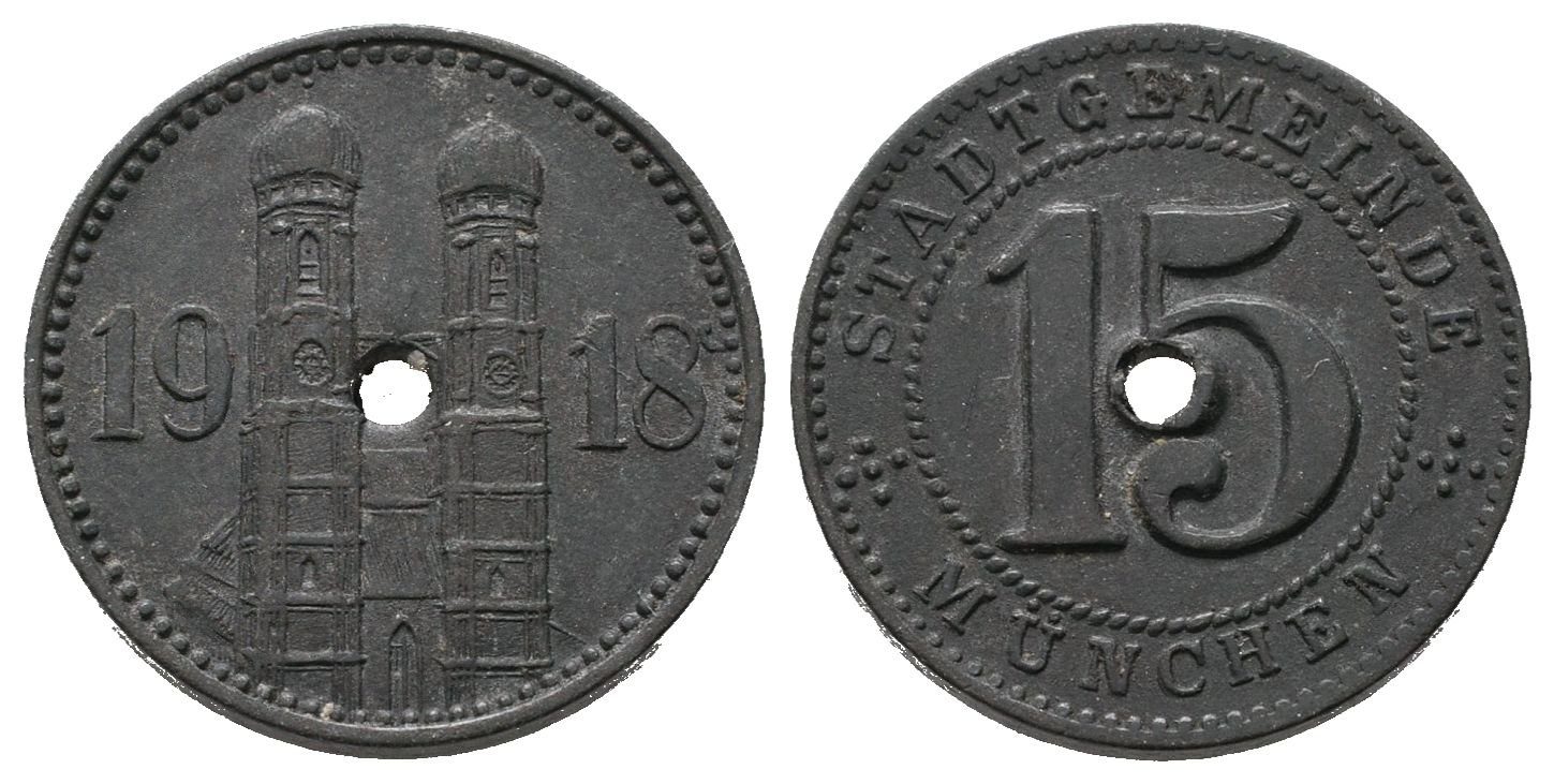 Mnichov, 15 Pfennig 1918