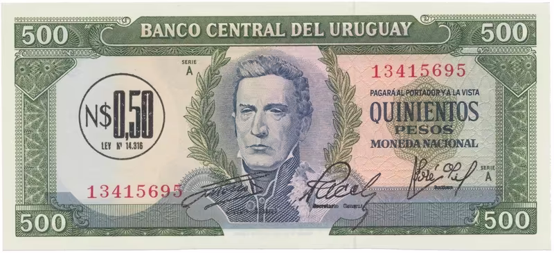 Uruguay, 0.50 Nuevos Pesos (1975), P.54