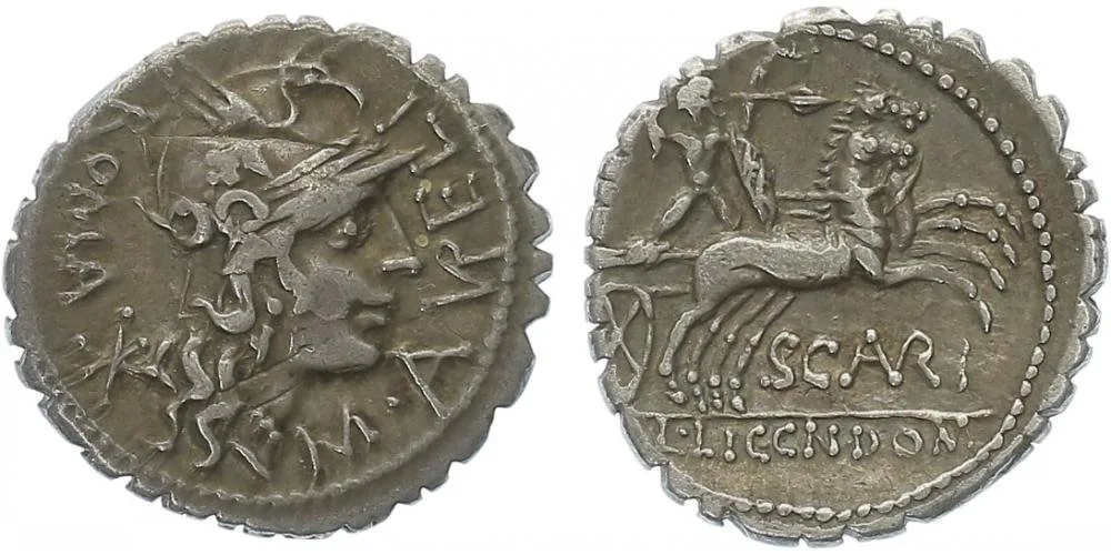 L. Licinius Crassus, Cn. Domitius Ahenobarbus, M. Aurelius Scaurus, L. Cosconius, — 1