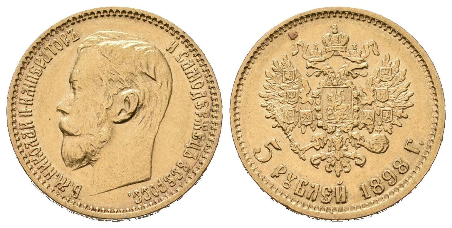 Rusko, 5 Rubl 1898 AG