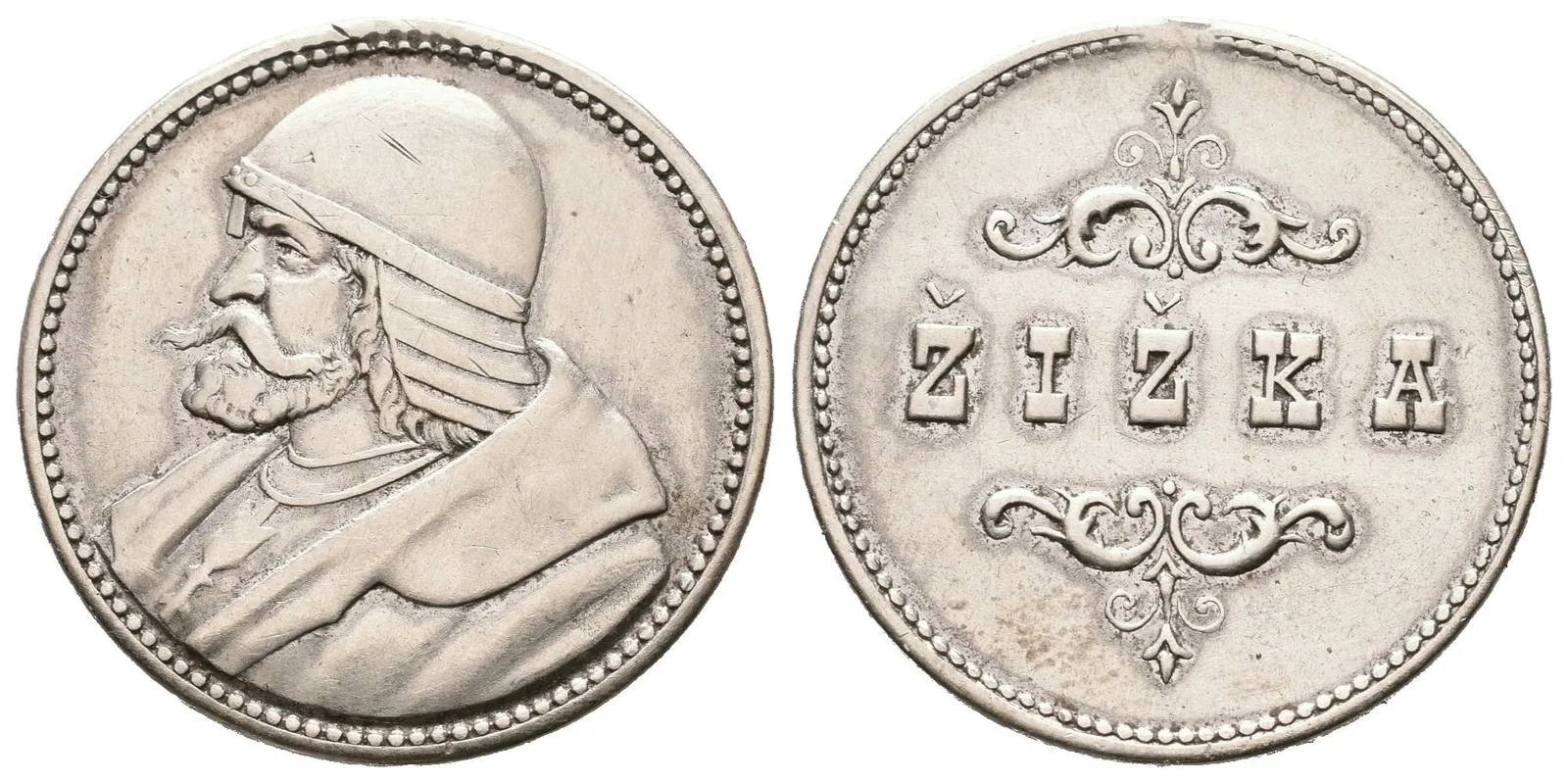 AE Žeton b.l. - Jan Žizka. Nikl 24 mm, m.o. — 1