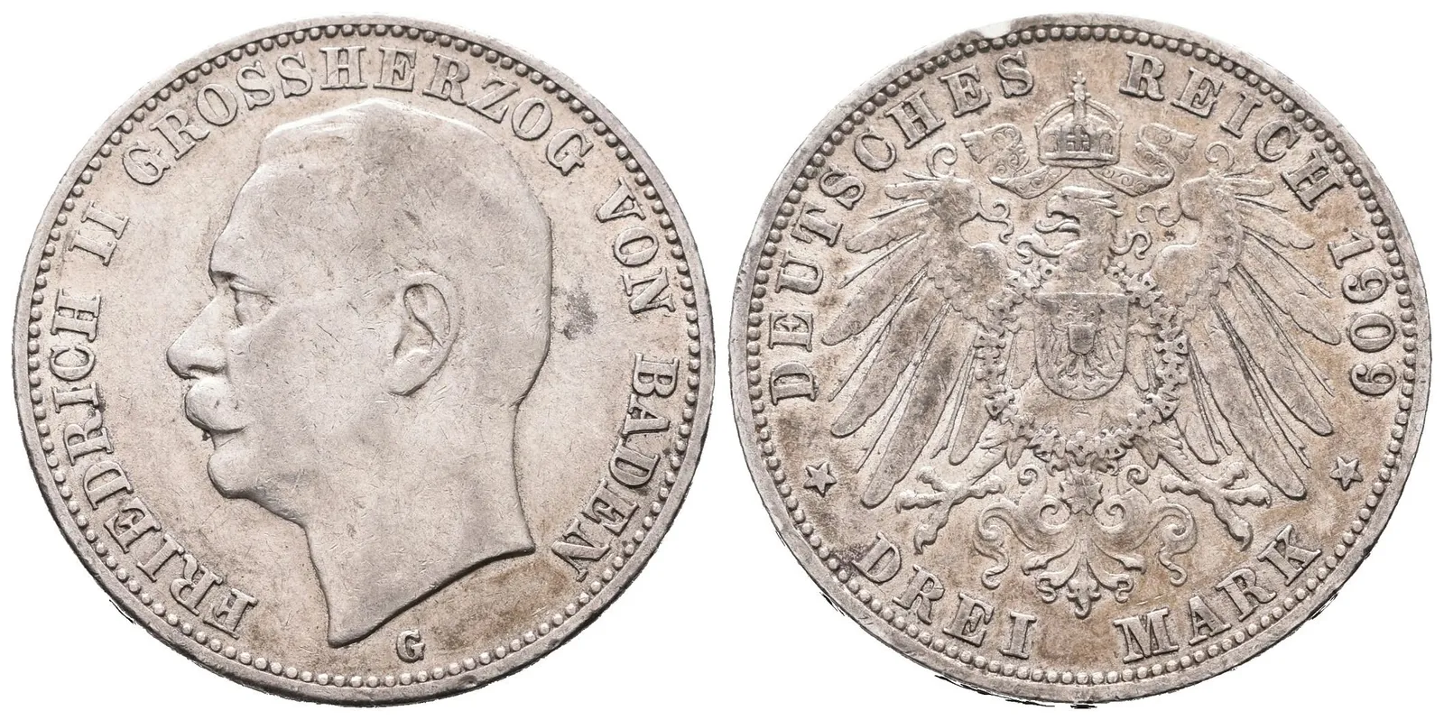 Baden, 3 Marka 1909 G