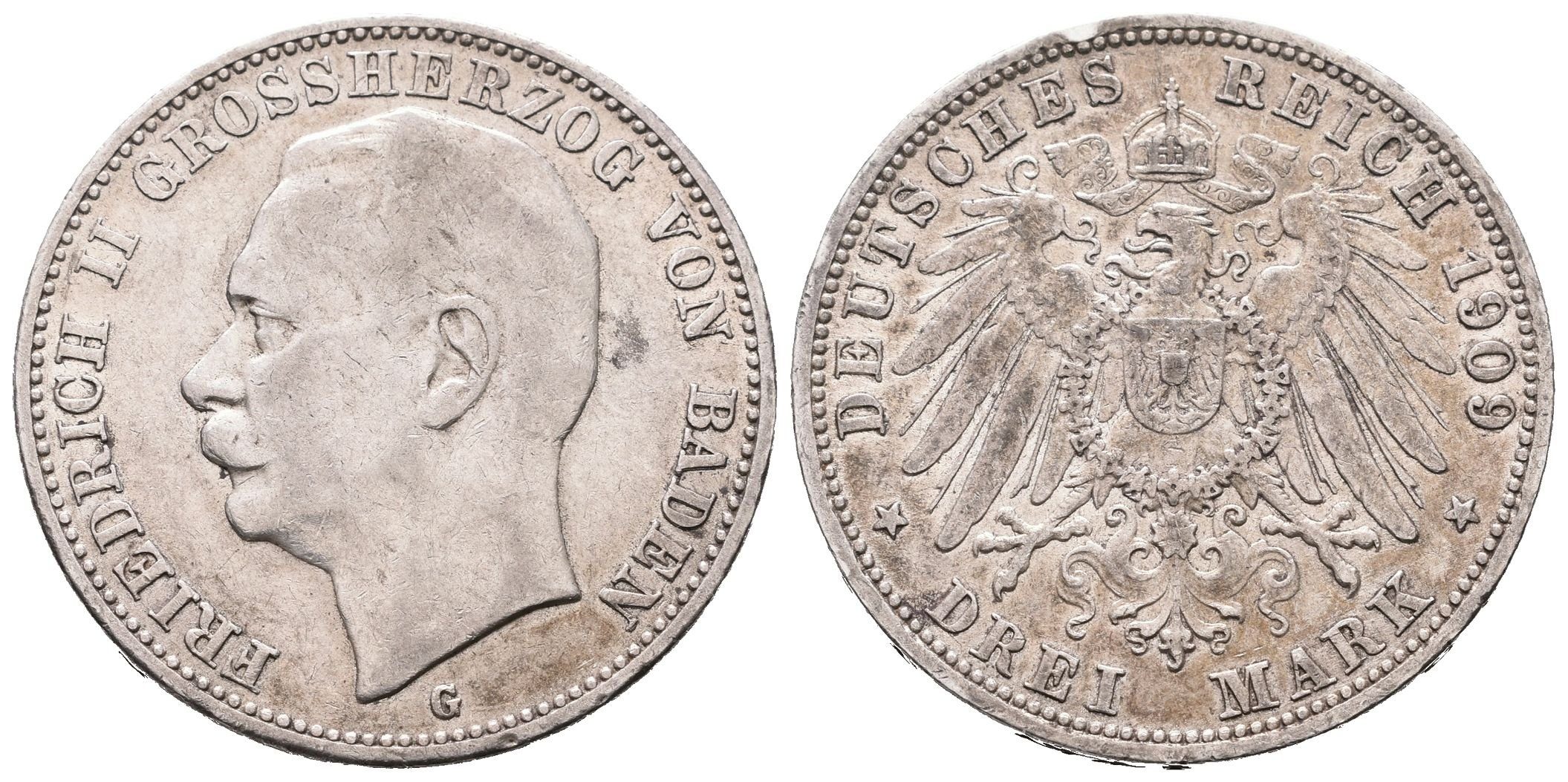 Baden, 3 Marka 1909 G