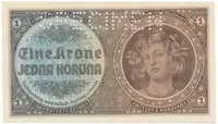1 Koruna b.d. (1940), série D, SPECIMEN, Hej.30b.S1 - fotografie 2