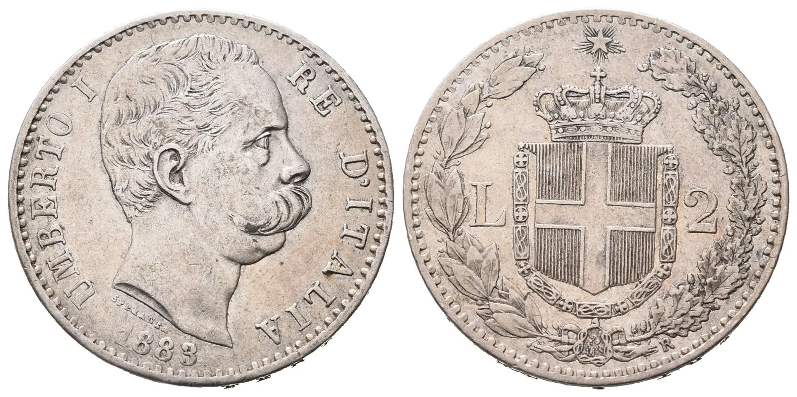 Itálie, 2 Lira 1883 R