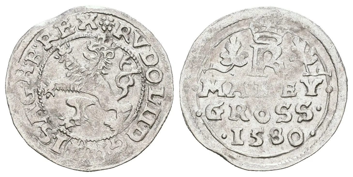 Malý groš 1580, České Budějovice-Schönfeld, HN.10 (opis 7c), — 1