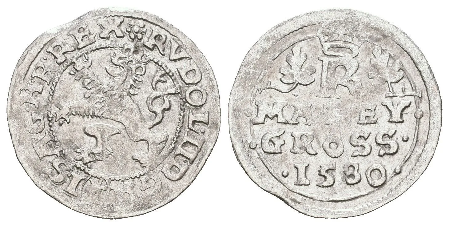 Malý groš 1580, České Budějovice-Schönfeld, HN.10 (opis 7c), — 1