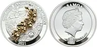 Samoa, 5 Dollars 2021 - Orchidej