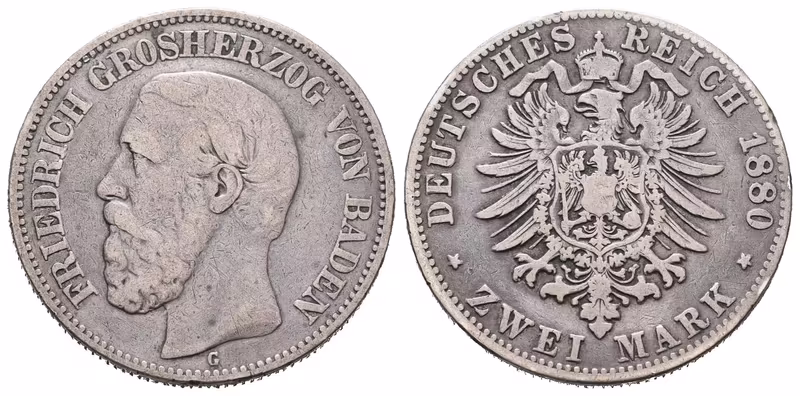 Baden, 2 Marka 1880 G