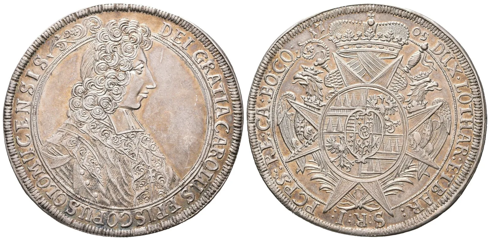 Tolar 1705, SV.575 (28,55 g), krásná zachovalost, patina, zbytky lesku, — 1