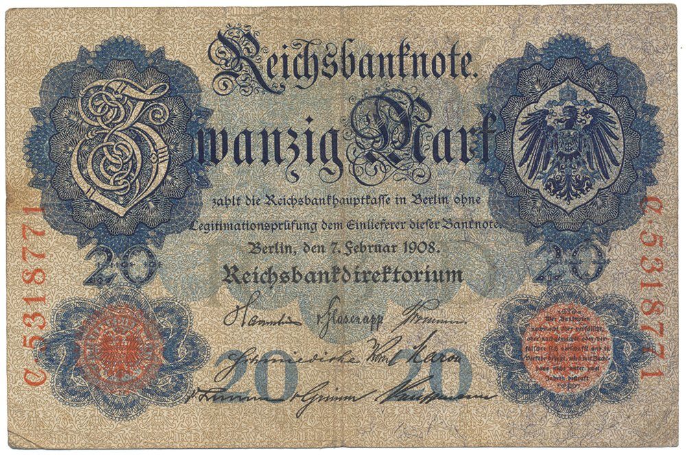 Německo, 20 Mark 1908, Ro.31
