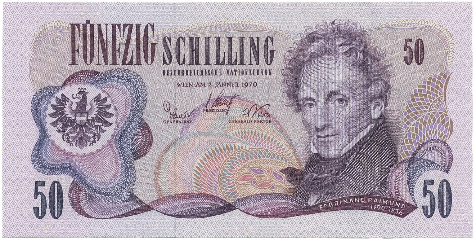 Rakousko, 50 Shilling 1970, P.143