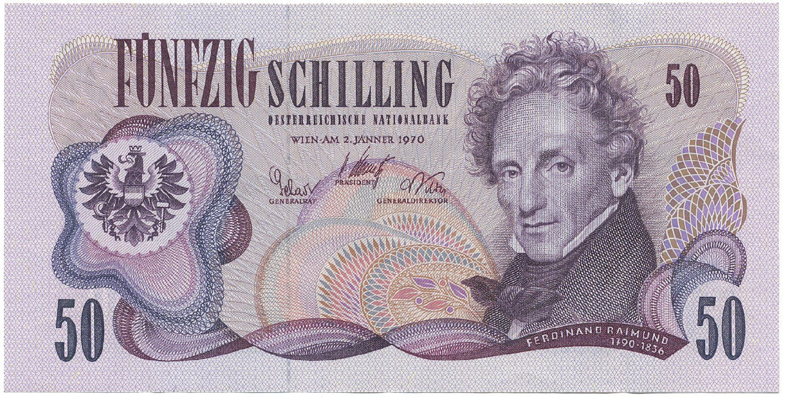 Rakousko, 50 Shilling 1970, P.143