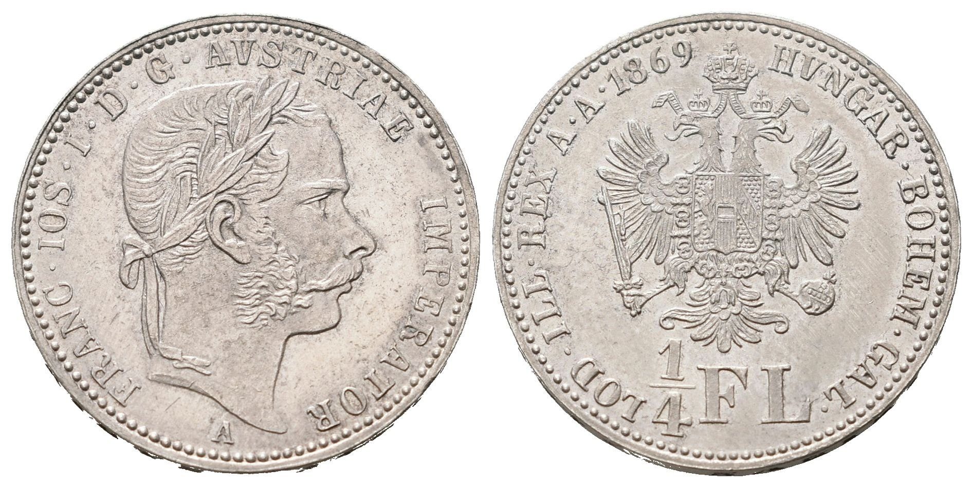 1/4 Zlatník 1869 A