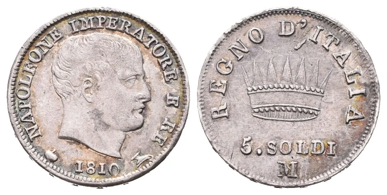 Francie - Italské království, 5 Soldi 1810 M