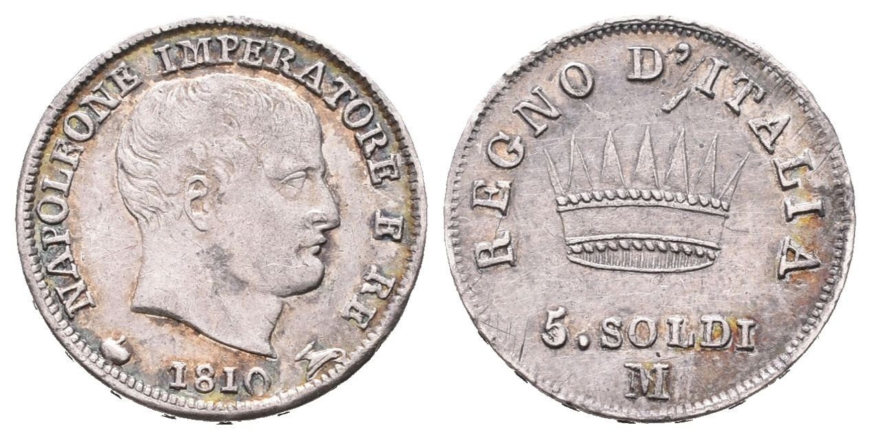 Francie - Italské království, 5 Soldi 1810 M