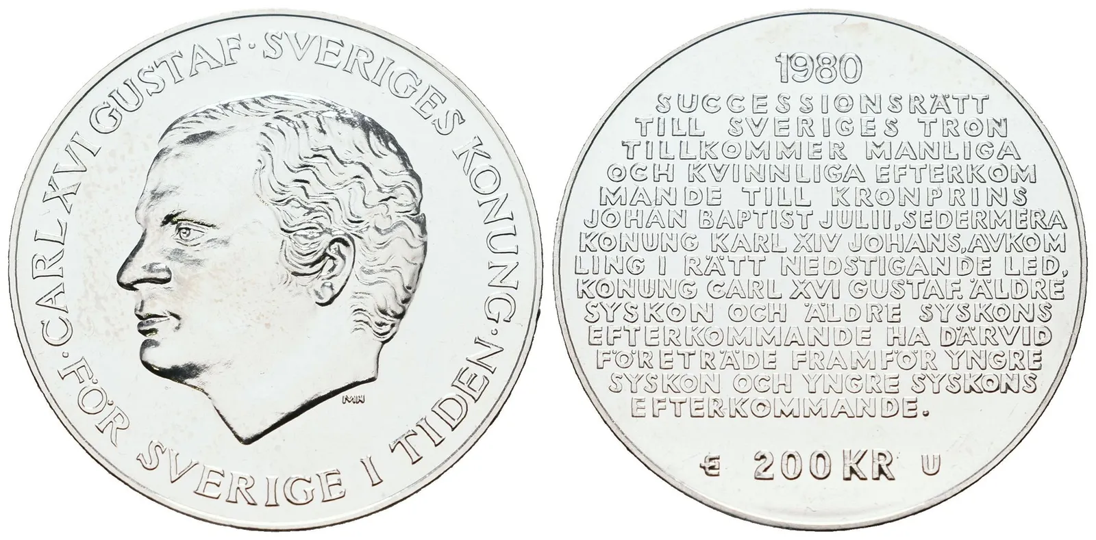 Švédsko, 200 Korun 1975