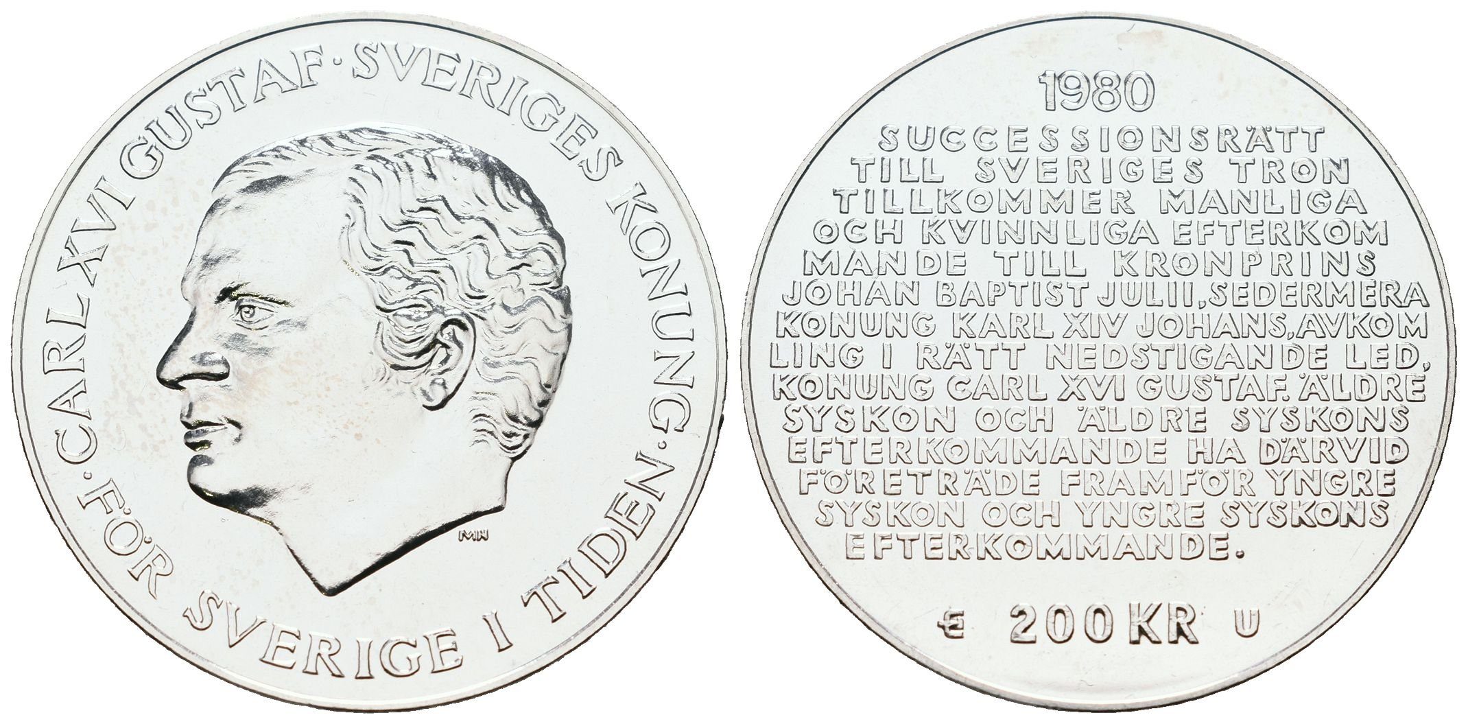 Švédsko, 200 Korun 1975