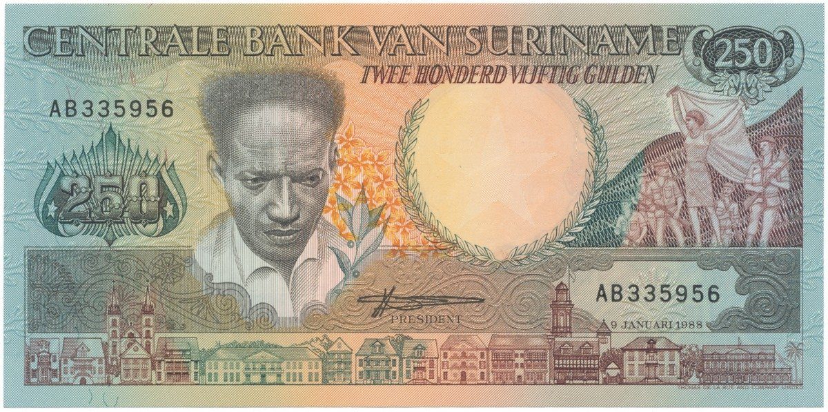 Surinam, 250 Gulden 1988, P.134