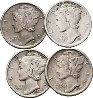 USA, Dime 1917 - 1939, Mercury