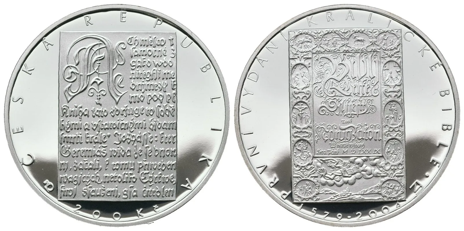 200 Kč 2004 - Bible kralická, PROOF