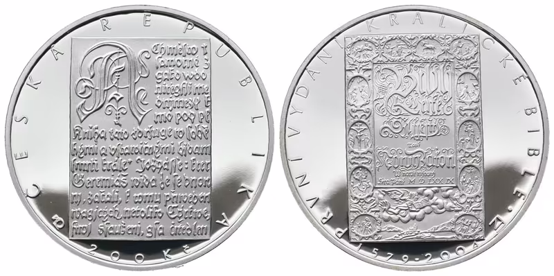 200 Kč 2004 - Bible kralická, PROOF