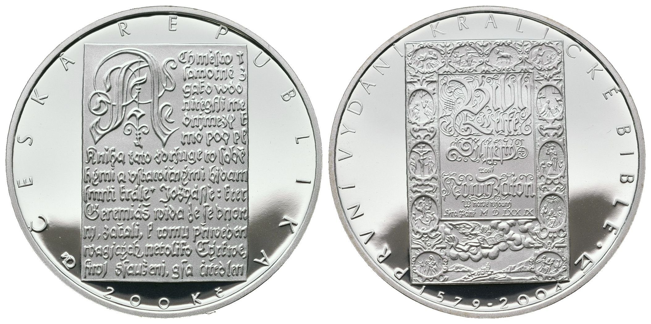 200 Kč 2004 - Bible kralická, PROOF