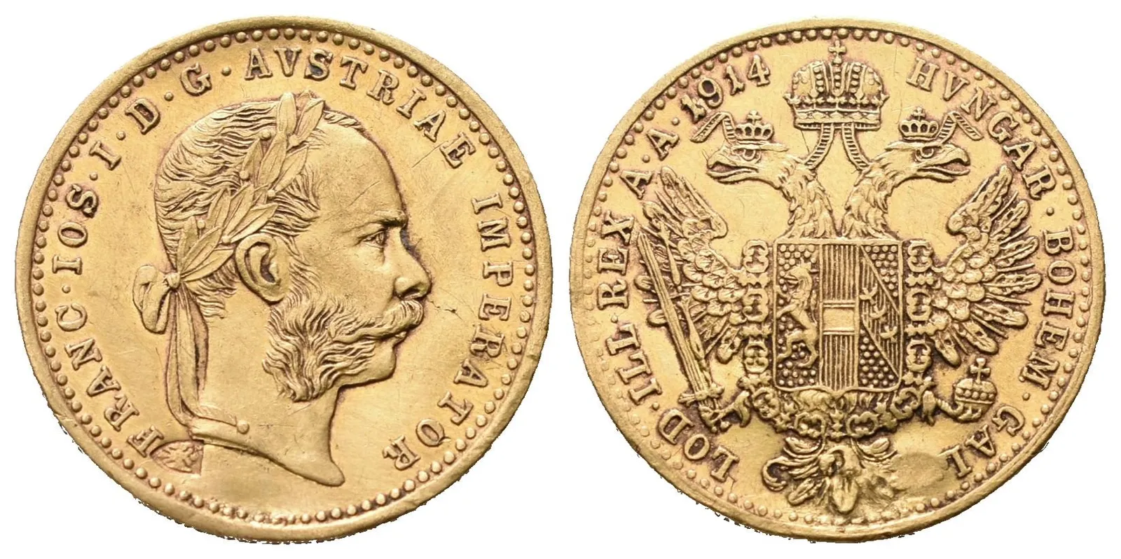Dukát 1914 s kontramarkou