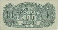 Československo, 100 Koruna 1944, číslovač 19 mm, chybotisk "TÁTO", Hej.59aCH1