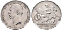 1 Drachma 1910, KM.60, certifikace NGC, hodnocení MS 62, luxusní zachovalost — 1