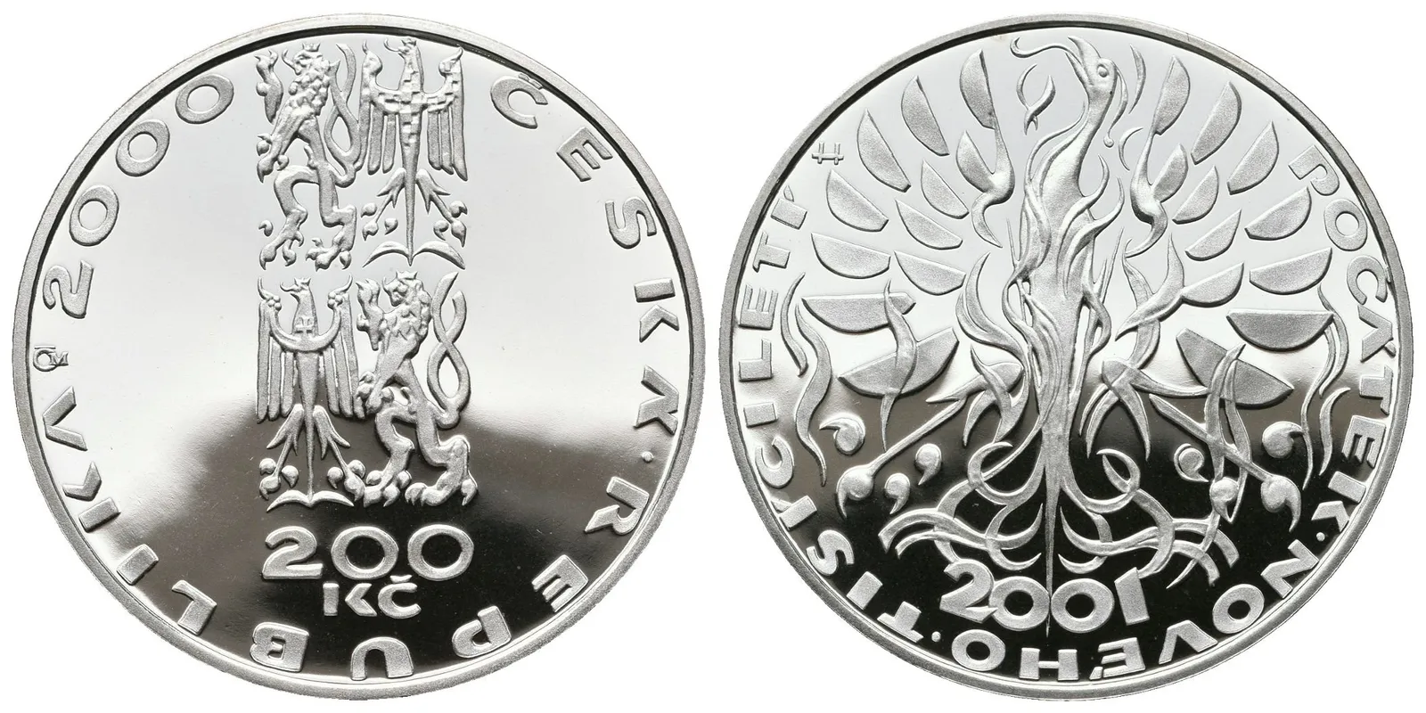 200 Kč 2001 - Počátek nového tisíciletí, PROOF