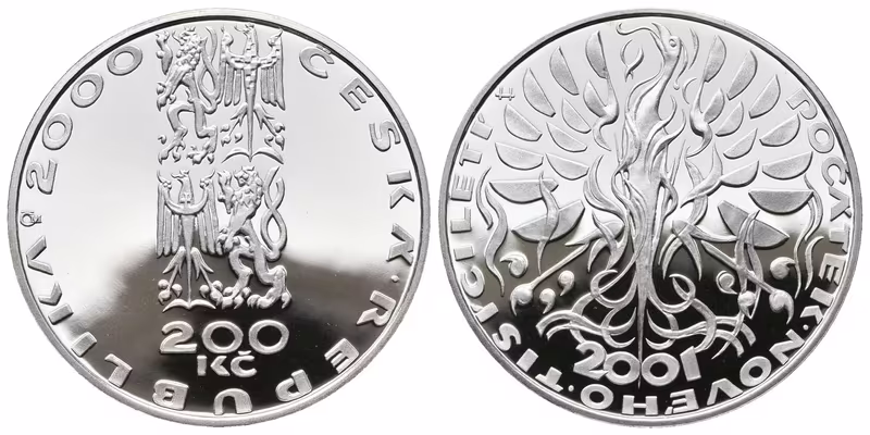 200 Kč 2001 - Počátek nového tisíciletí, PROOF