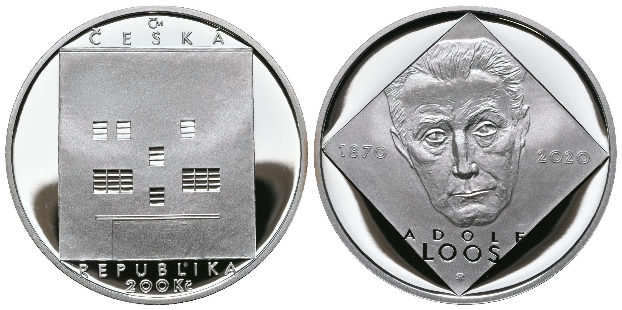 200 Kč 2020 - Adolf Loos, PROOF-bez certifikátu