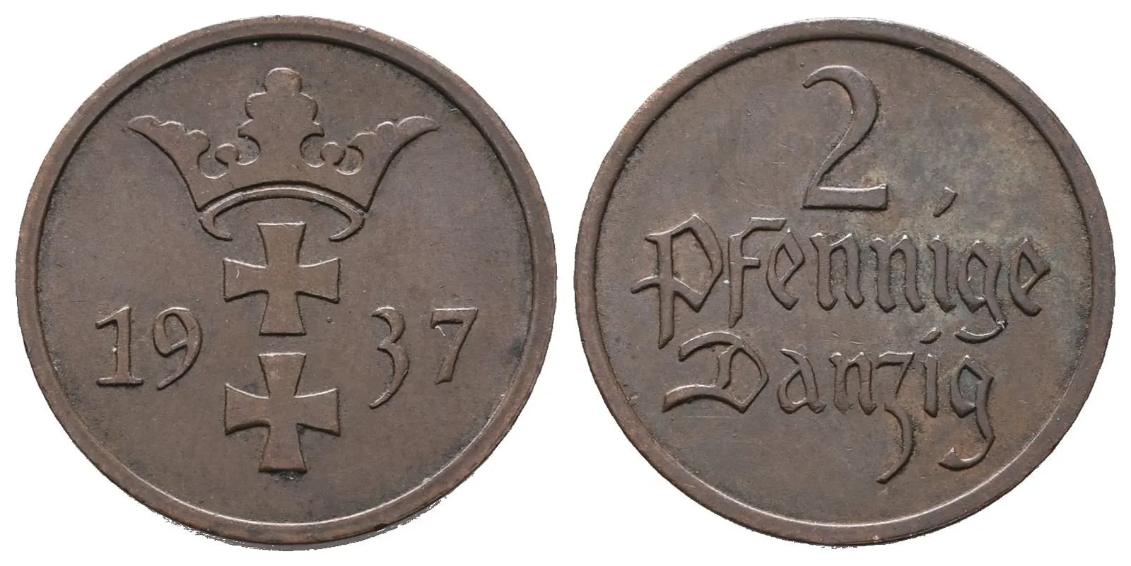 Danzig, 2 Pfennig 1937