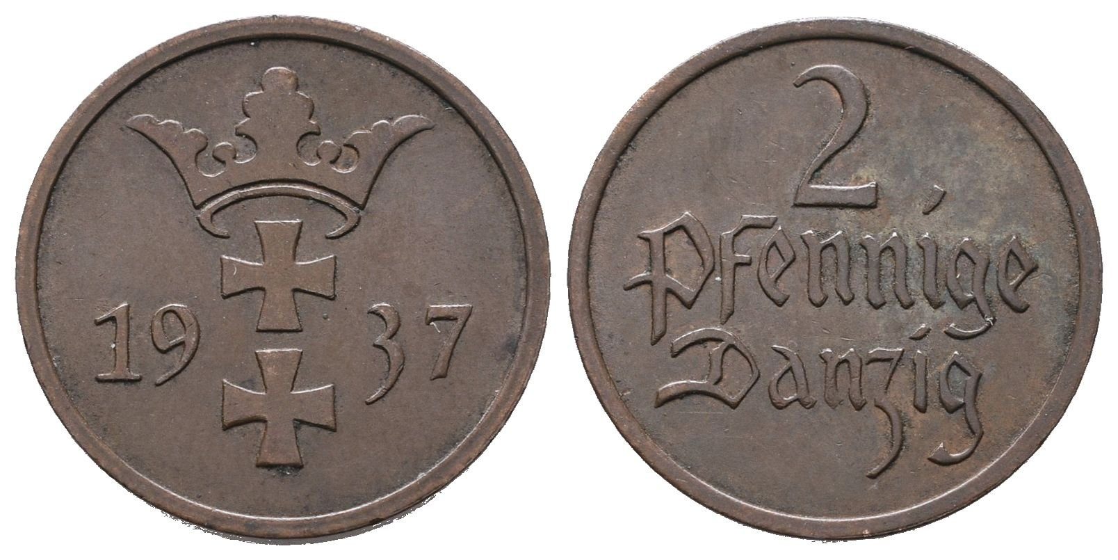 Danzig, 2 Pfennig 1937