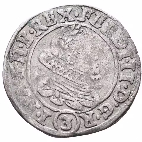 3 Krejcar 1634, Praha-Schuster, Hal.763, patina, ned.