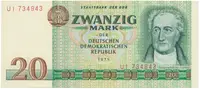 Německo - NDR, 20 DM 1975, I. vydání, Ros.362a