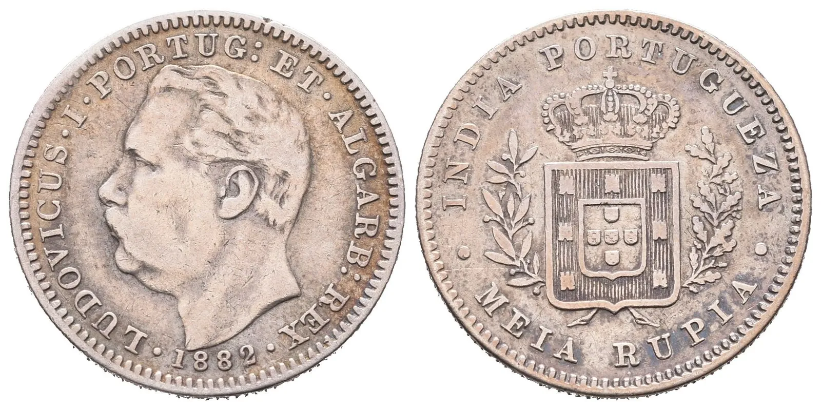 Portugalská Indie, 1/2 Rupie 1882