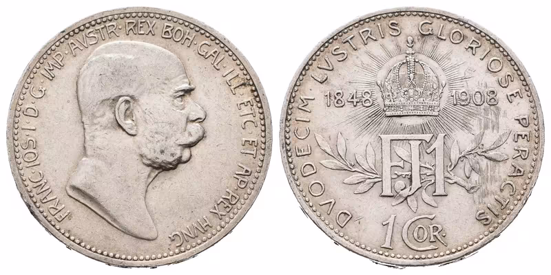 1 Koruna 1908 - jubilejní