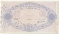 Francie, 500 Francs 1939, P.88c