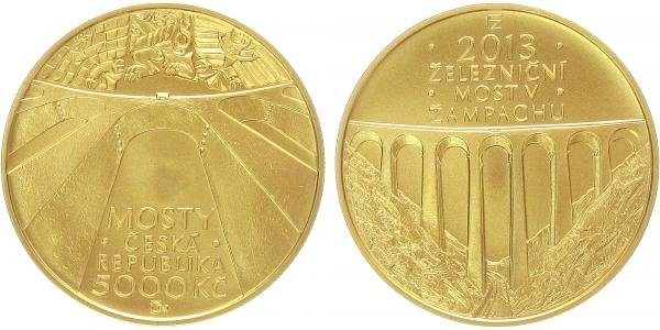 5000 Kč 2013 - Železniční most v Žampachu
