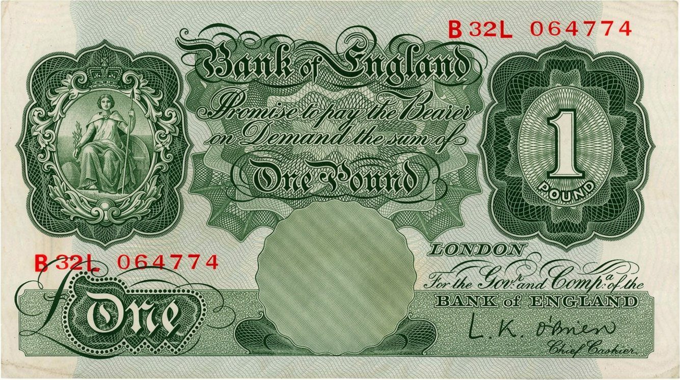 Velká Británie, 1 Pound (1949~1955), O'Brien, P.369c