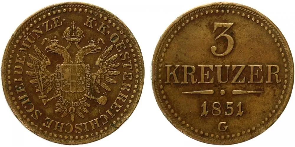 Konvenční měna, 1848 - 1857 — 1