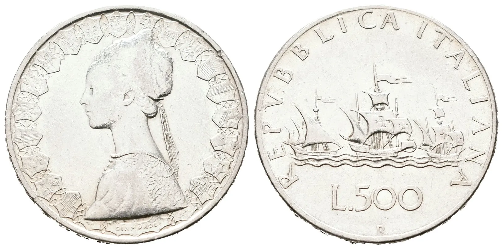 Itálie, 500 Lira 1958